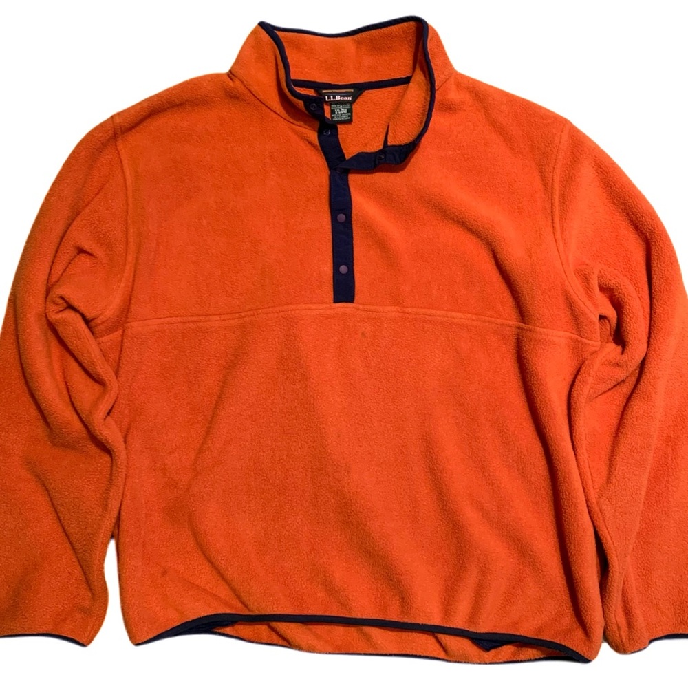 Vintage L.L.Bean Pullover Fleece Sweater - Orange